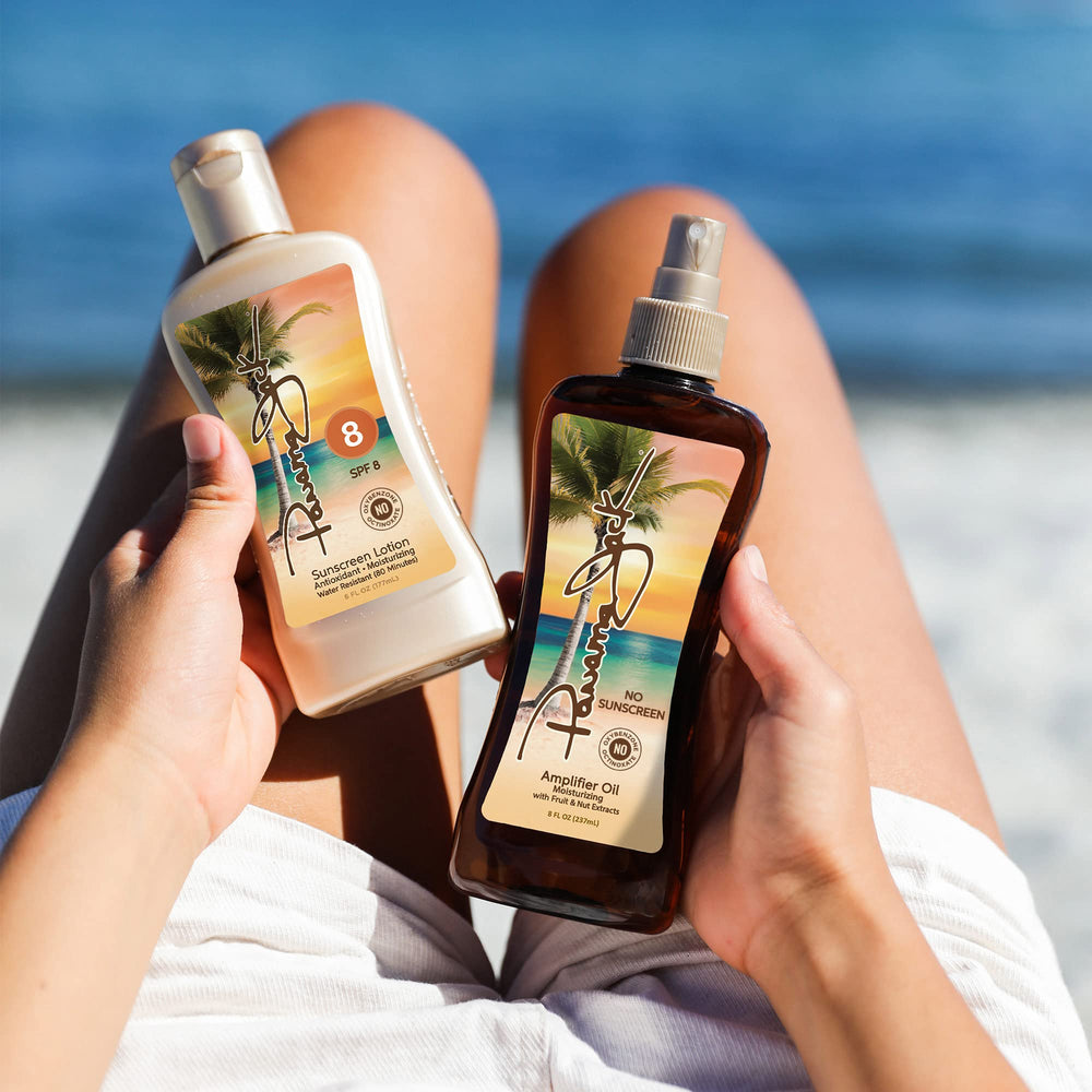 Panama Jack Sunscreen Tanning Lotion SPF 8 fragrance scent evokes tropical warmth