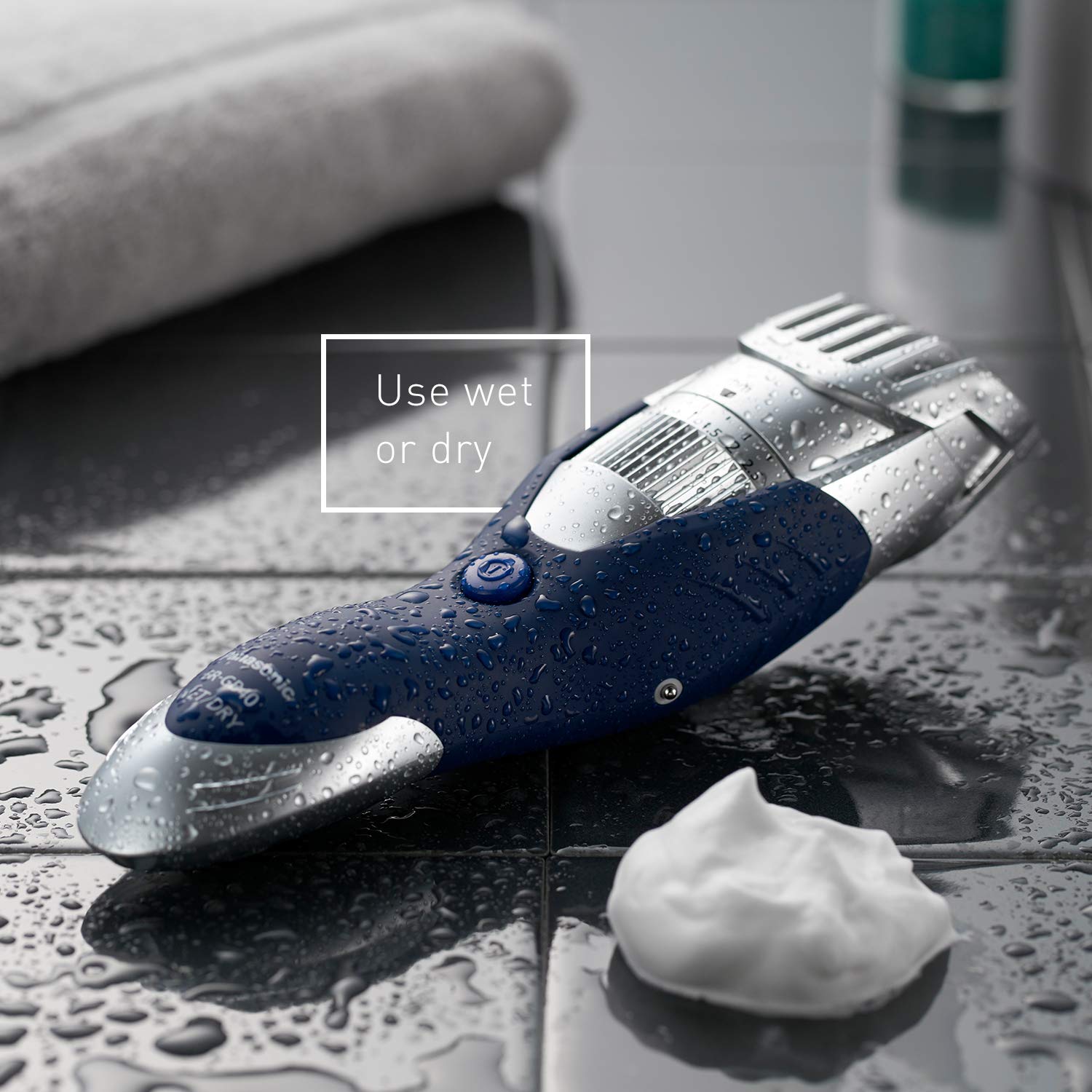 Corte lavable bajo agua para limpieza rápida con Panasonic ER-GB40-S.