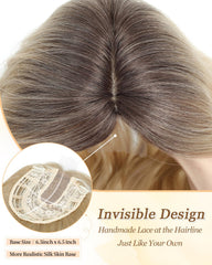 PANEWAY topper detalle lace para línea capilar natural.