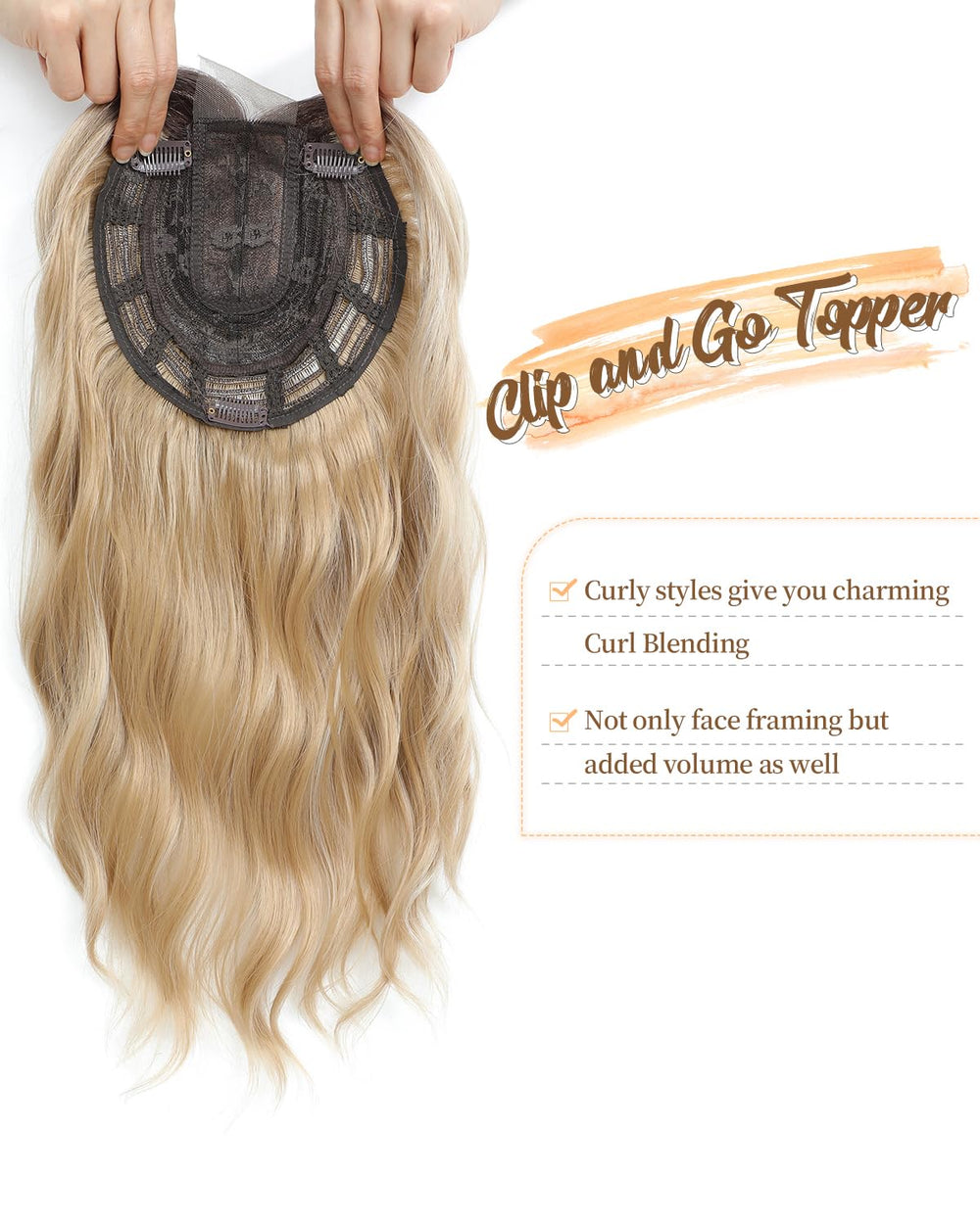 PANEWAY topper con encaje natural y base de seda.