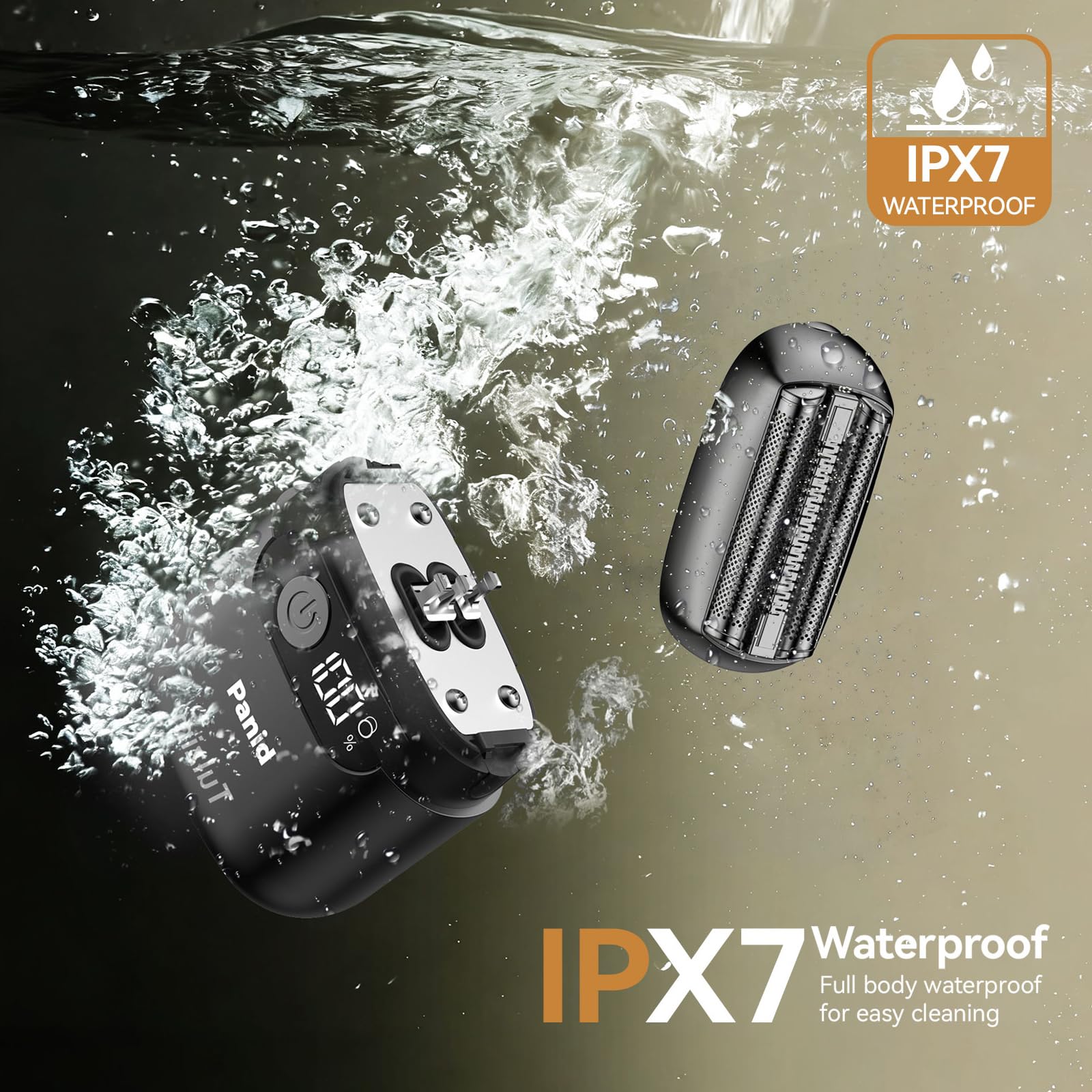 Afeitadora Panid resistente al agua IPX7 para ducha