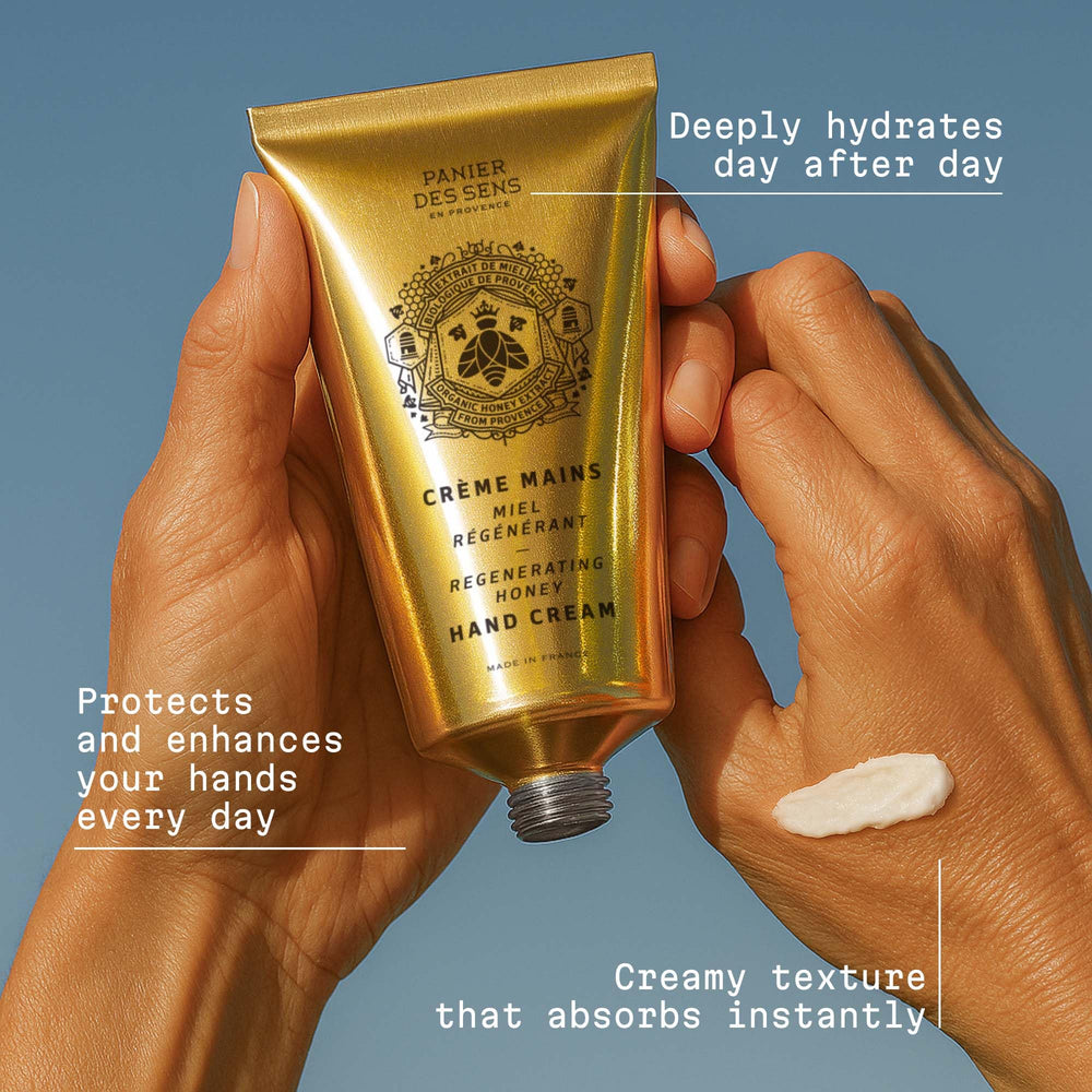 Panier des Sens crema de manos con propóleo y miel, nutrición natural.