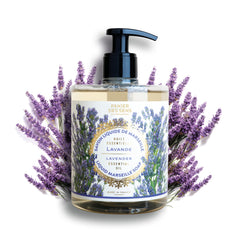 Panier des Sens Jabón de manos espumoso lavanda, suave para piel sensible.