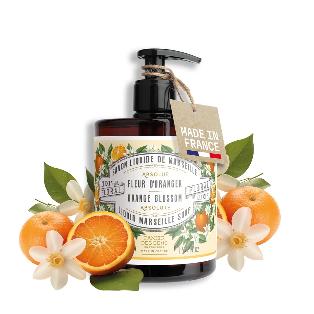 Panier des Sens Jabón de manos espumoso con flor de azahar en envase