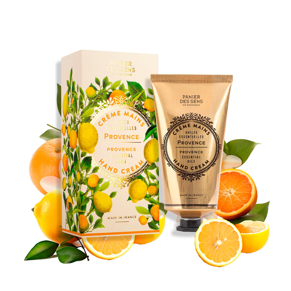 Panier des Sens Provence crema de manos envase: hidratación duradera para piel seca.