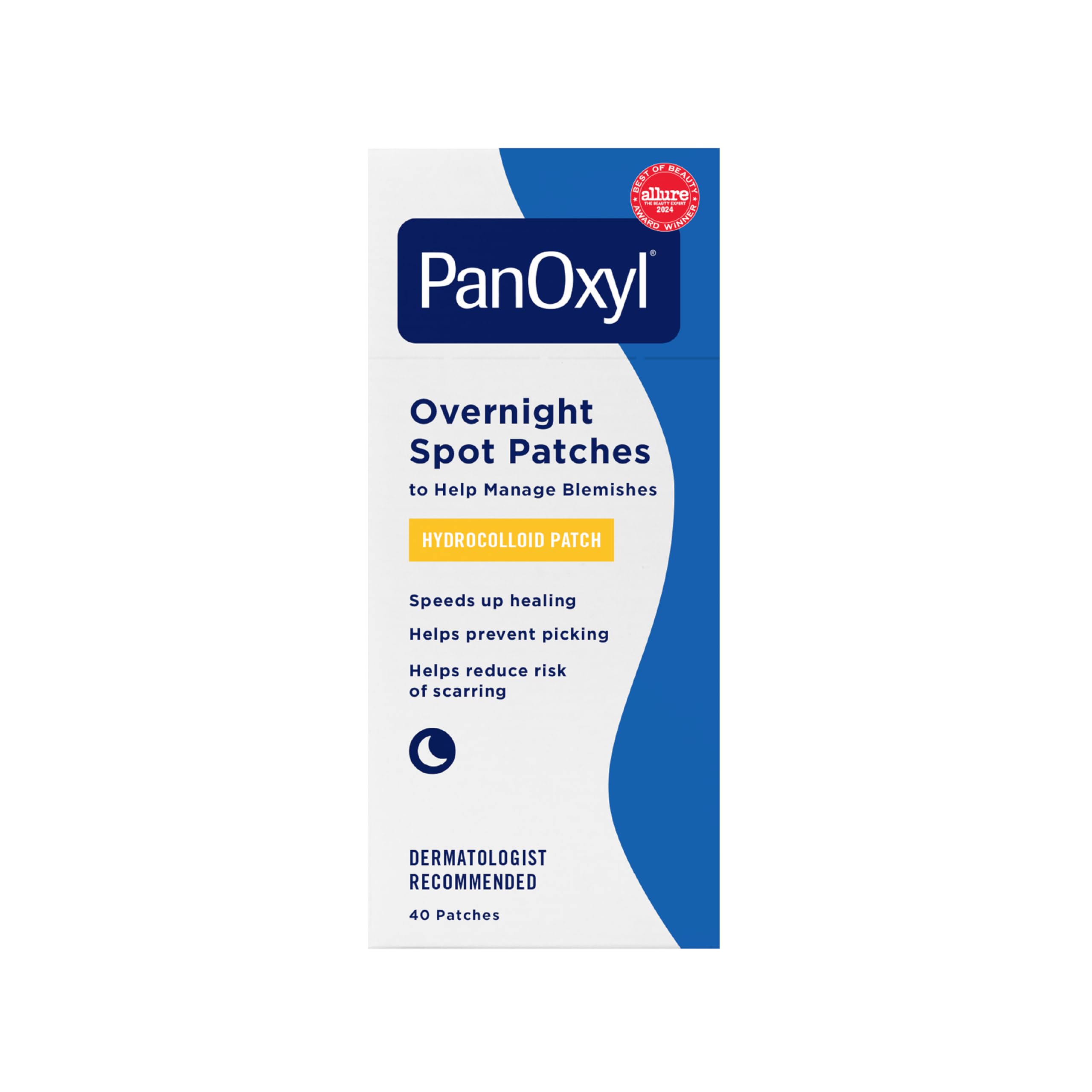 Parche PanOxyl PM para aplicación facial durante la noche, cubre imperfecciones discretamente