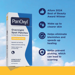 Uso nocturno PanOxyl PM, parche discreto sobre la imperfección