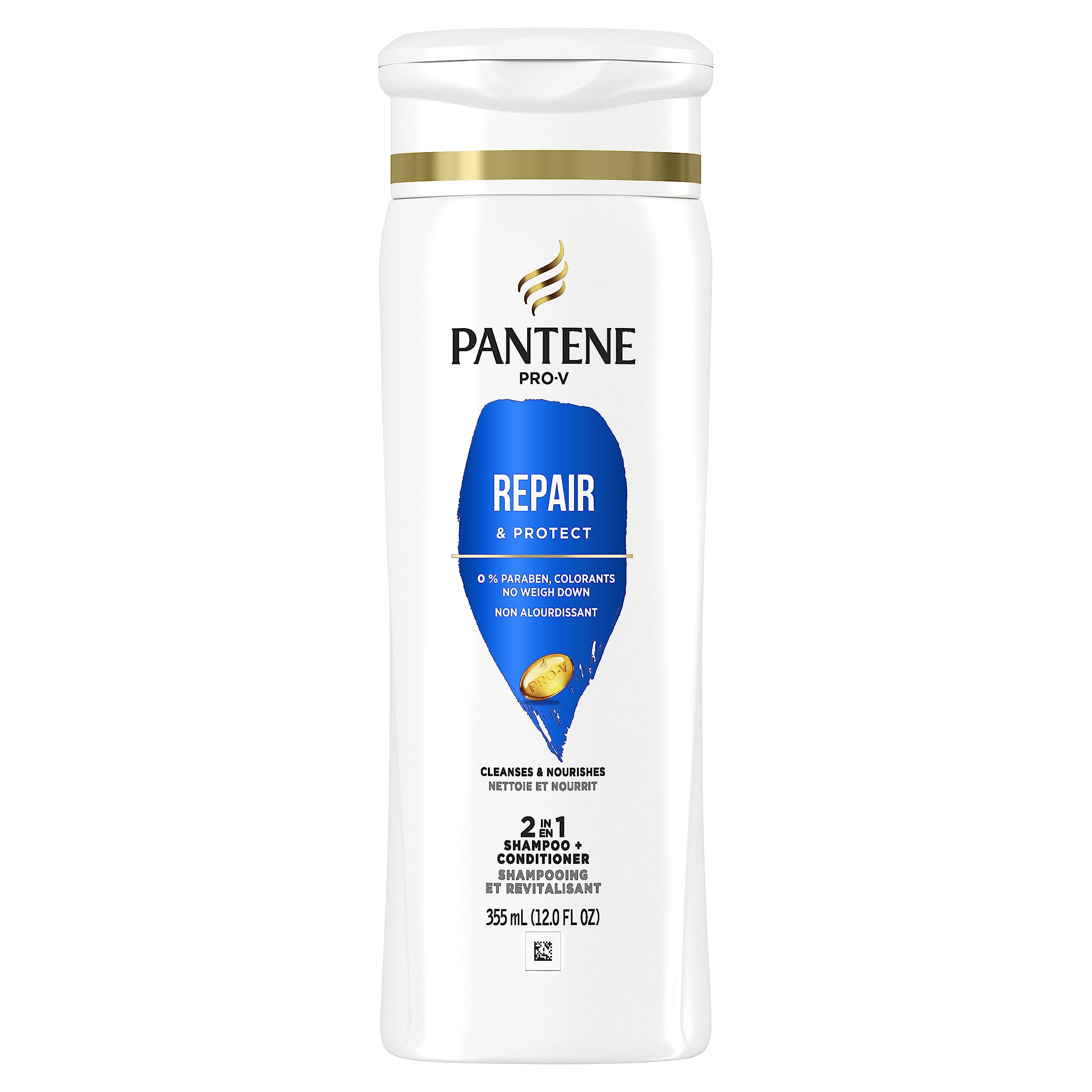Pantene 2 en 1 aplicación en mano para iniciar la limpieza.