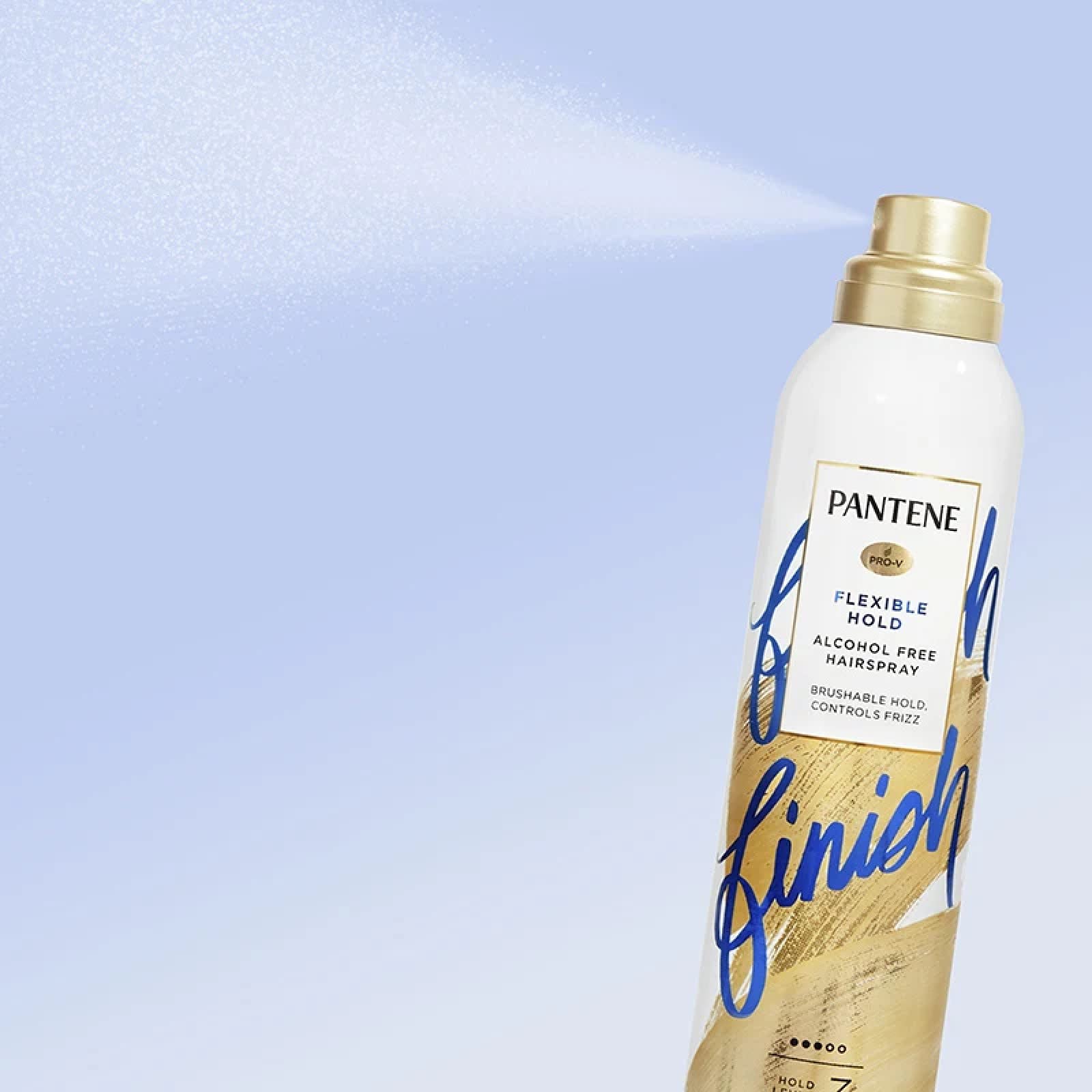 Pantene Air Spray sin alcohol, fórmula ligera para uso diario.
