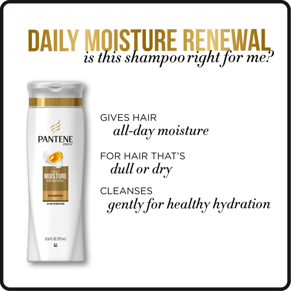 Pantene soin renforçant: protéines et hydratation pour tous types.