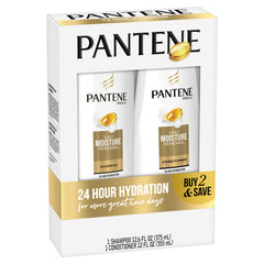 Pantene Shampoing Douceur Quotidienne, texture soyeuse prête au démêlage.