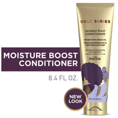 Pantene Gold Series, gota de acondicionador en la mano, aplicación suave.