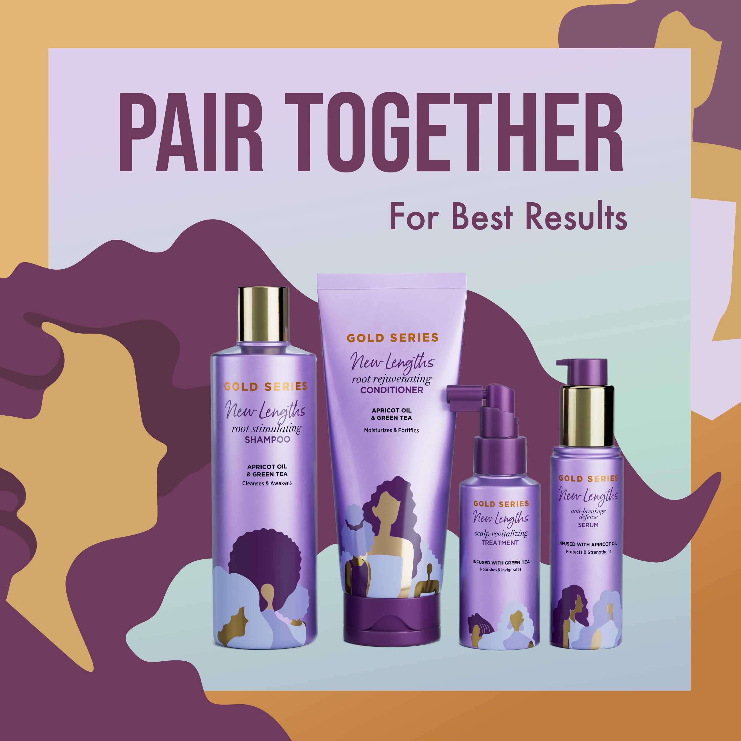 Pantene Gold Series Nuevas Longitudes: aplicación en secciones para resultados óptimos.