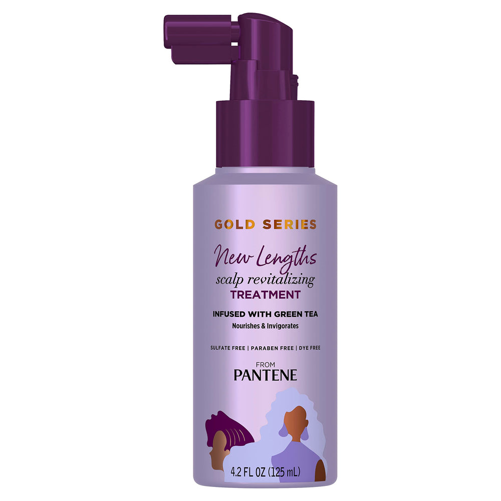 Pantene Gold Series Nuevas Longitudes: aplicación directa al cuero cabelludo para revitalizar y nutrir el cabello.