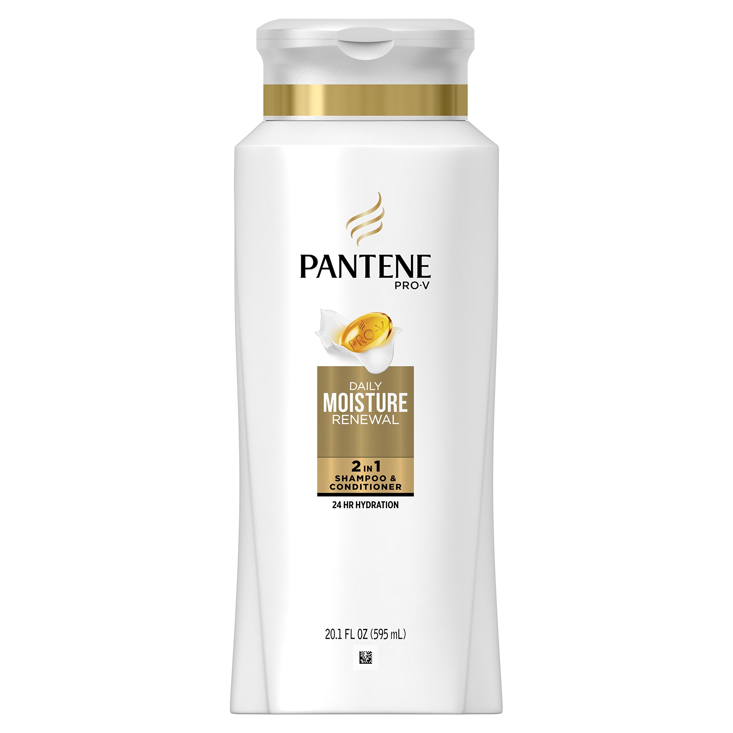 Pantene Pro-V Daily Moisture Renewal, botella vertido, con beneficio de limpieza suave.