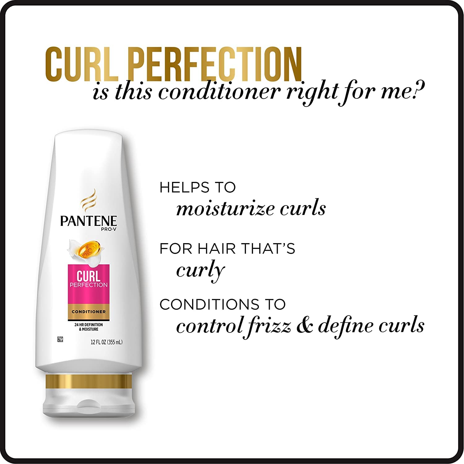 Hidratación de 24 horas; acondicionador Pantene Pro-V para cabello rizado.