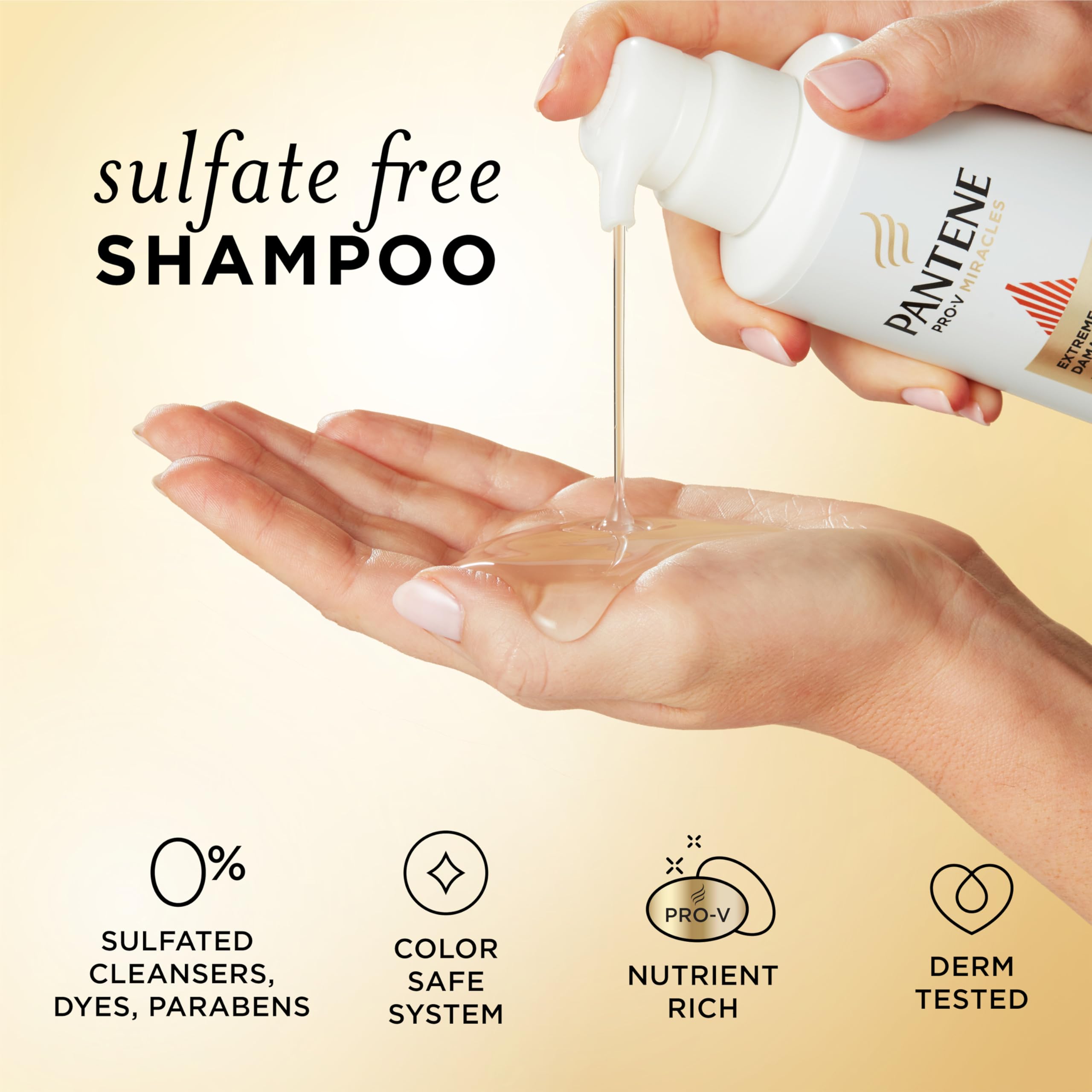 Pantene Pro-V Miracles shampoo with conditioner pair for complete repair routine.