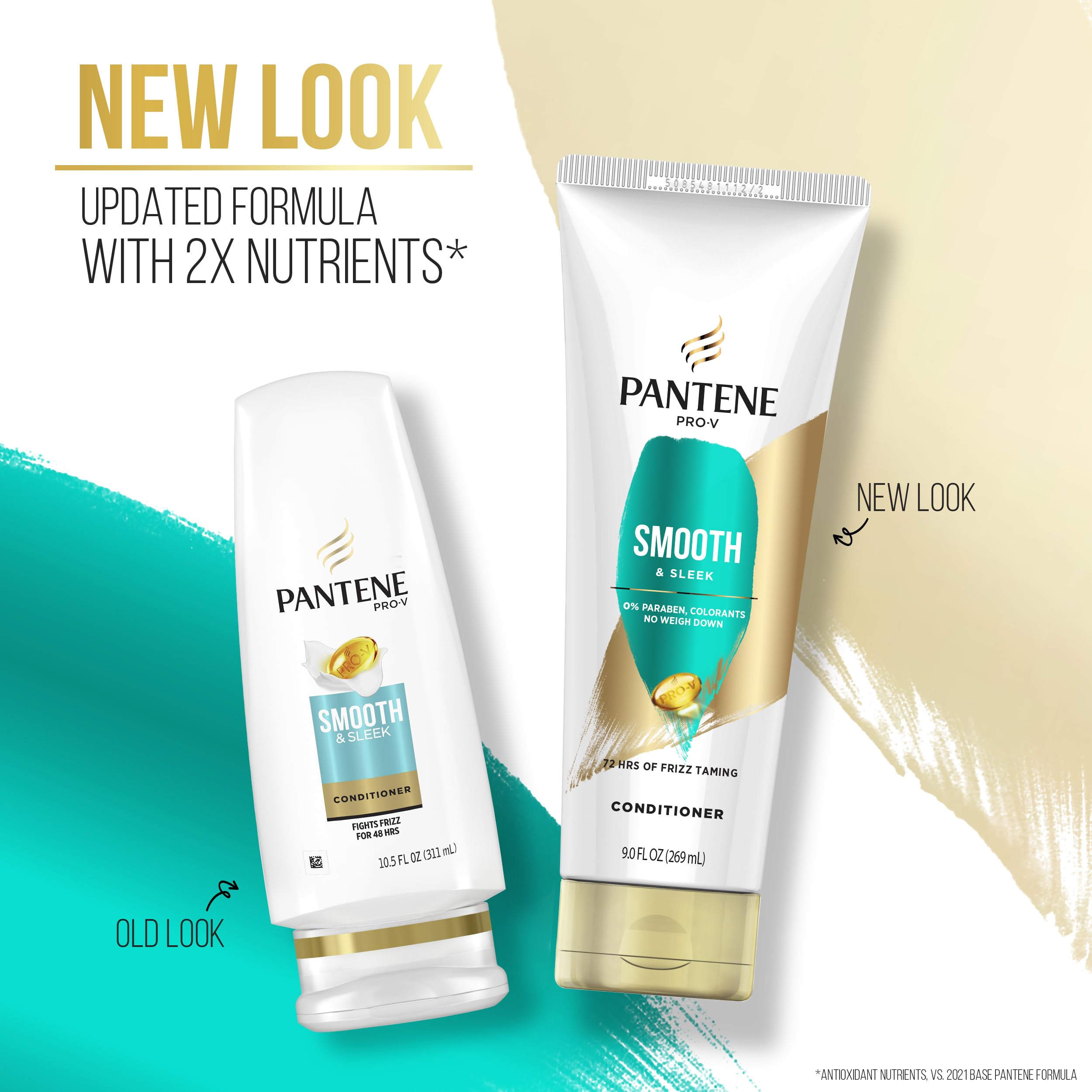 Pantene Pro-V Smooth acondicionador botella para cabello suave y manejable.