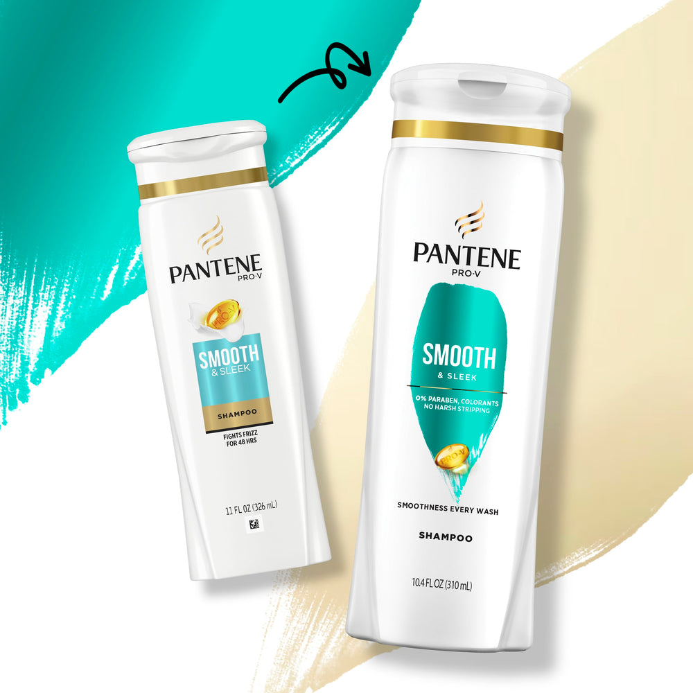 Pantene Pro-V Smooth conjunto dúo frente para rutina diaria sin frizz.