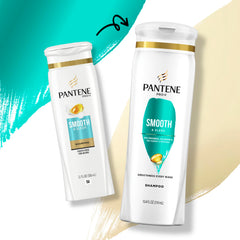 Pantene Pro-V Smooth conjunto dúo frente para rutina diaria sin frizz.