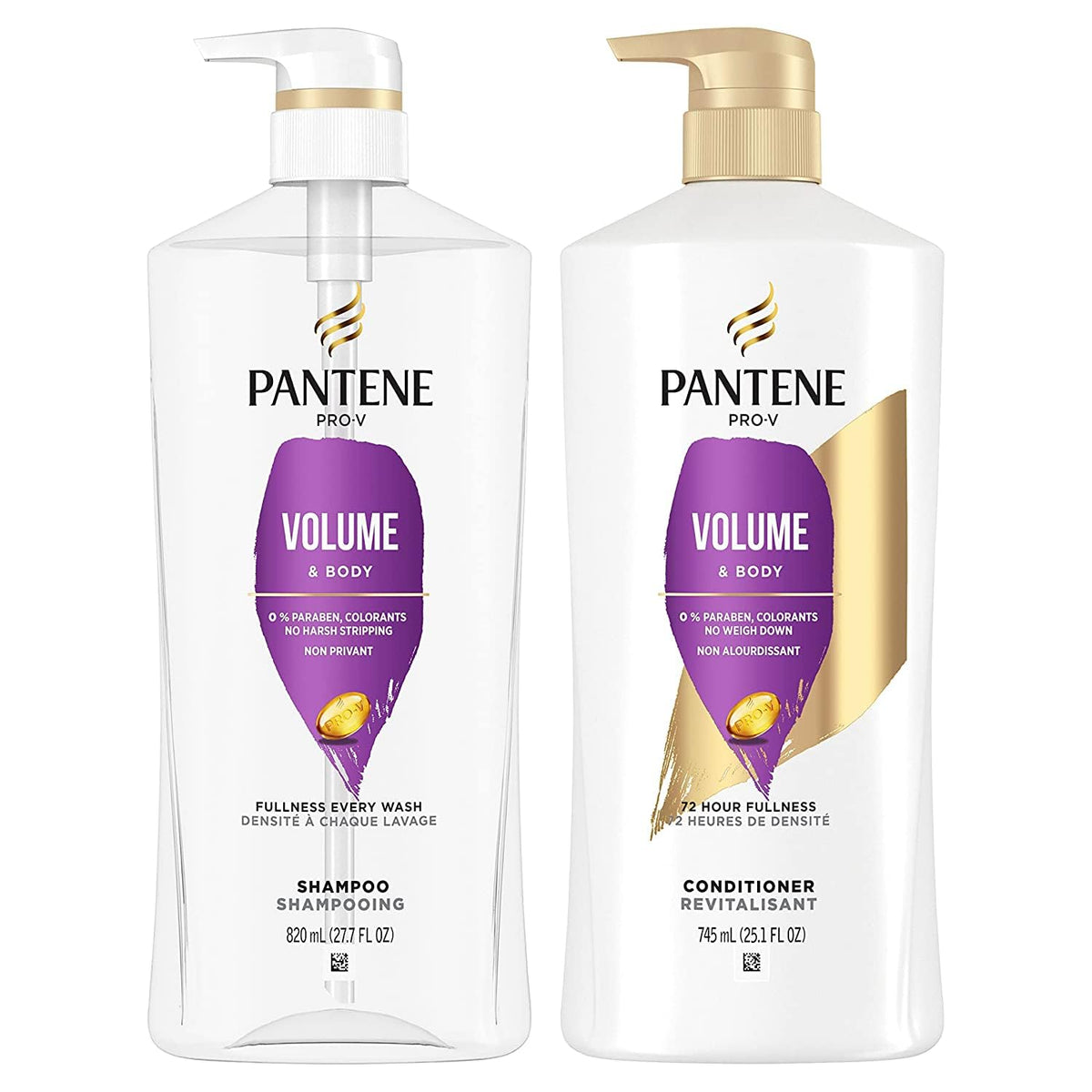 Pantene Pro-V Volume & Body shampoo bouteille pour cheveux fins et volume