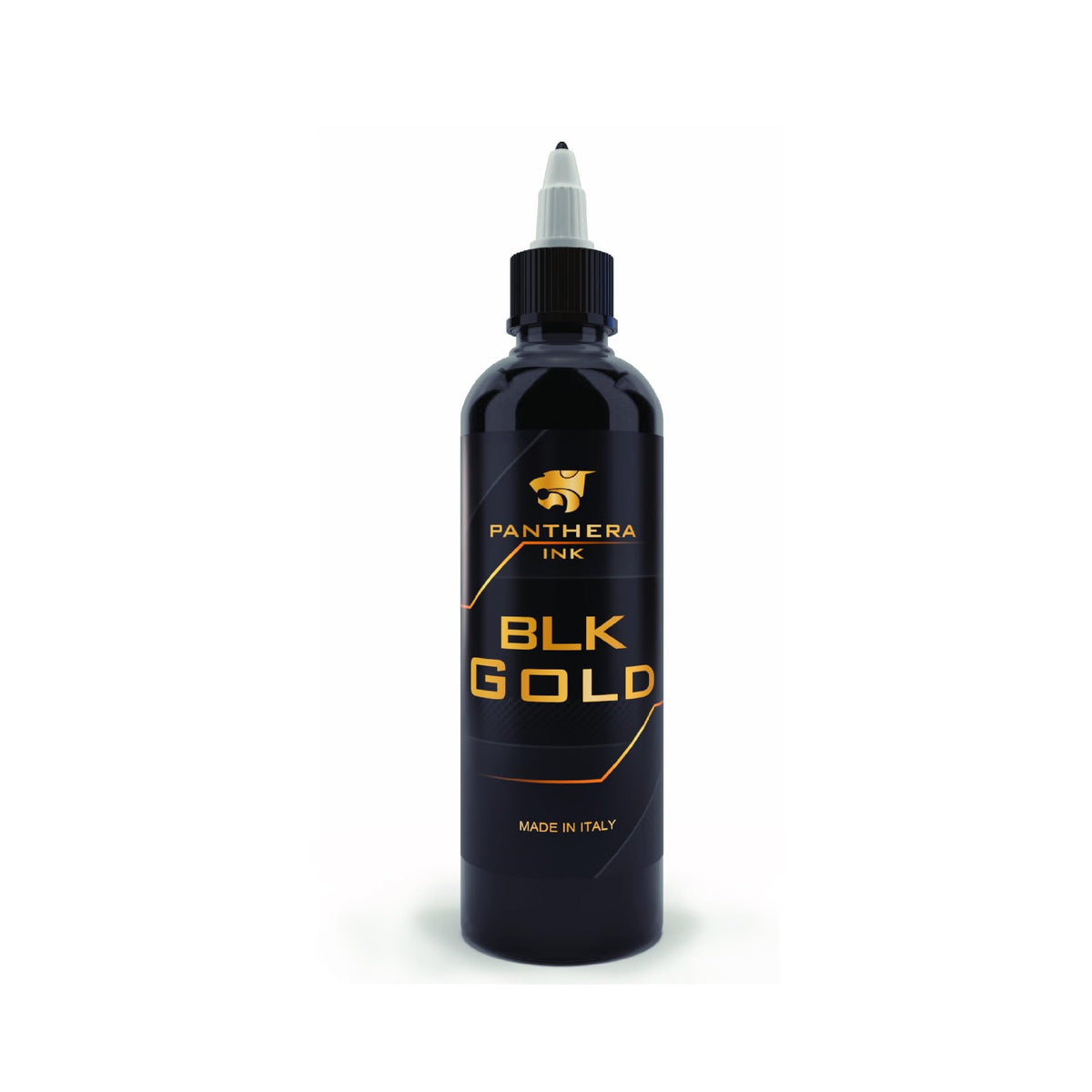 Panthera Black BLK Gold Tinta negra para tatuajes, alta intensidad de color