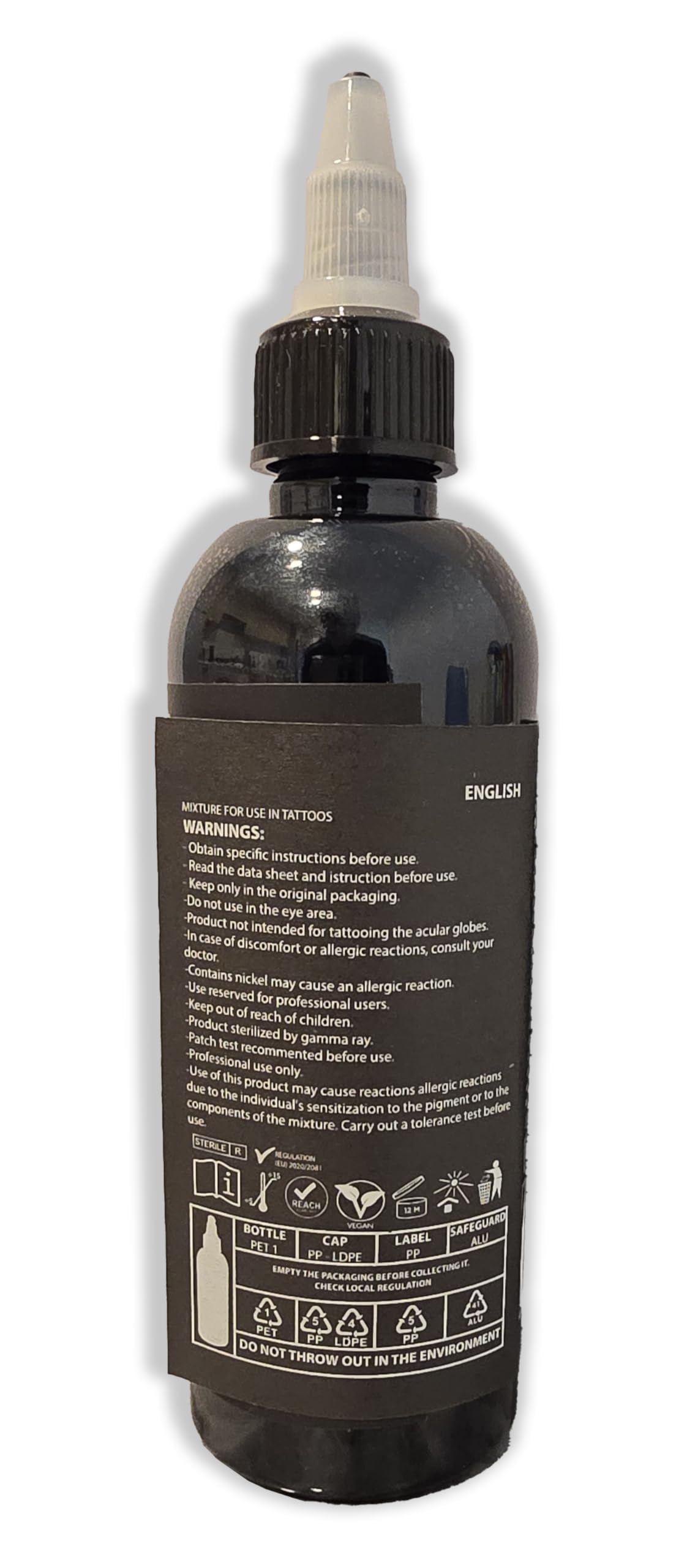Panthera Black BLK Gold Tinta negra resistente a desvanecimientos, líneas duraderas