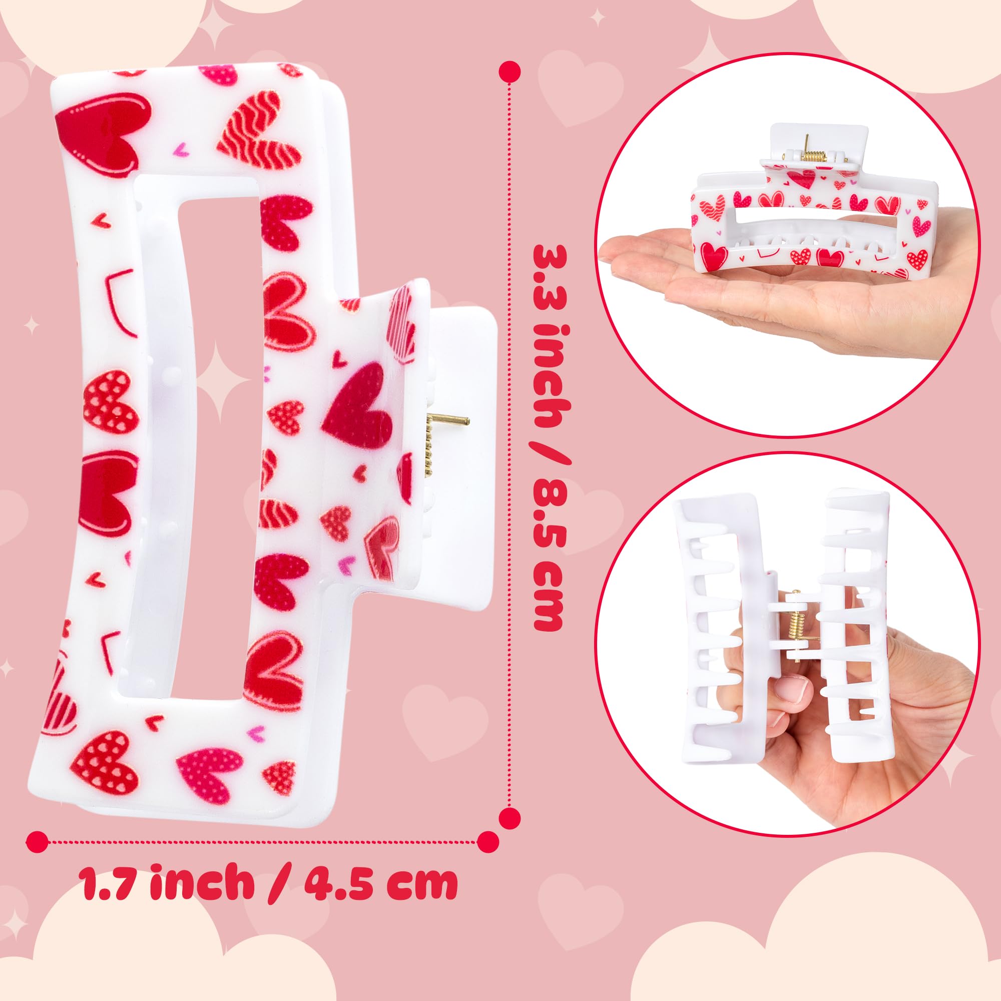 PANTIDE clip cabello con corazón candy azul, añade toque romántico sin resbalar