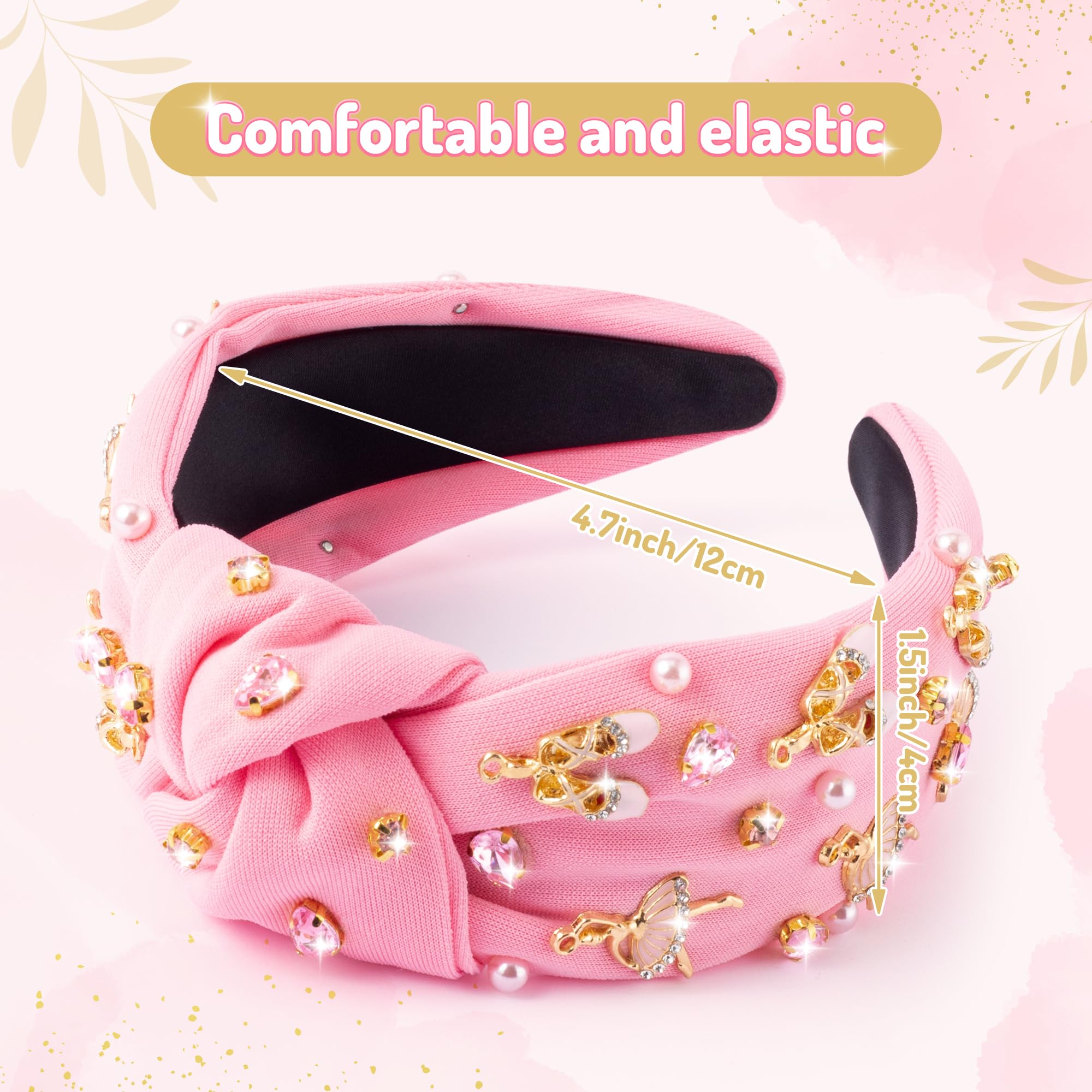 PANTIDE diadema bailarina con cristales rosados para reflejos deslumbrantes.