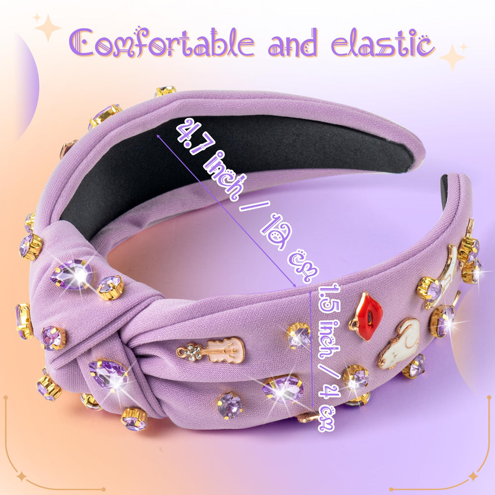 Diadema PANTIDE con cristales y labios rojos, elegante para fiestas.