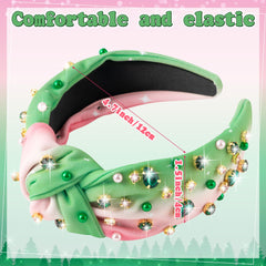 Pantide diadema nudo frontal con joyas brillantes para estilo elegante.