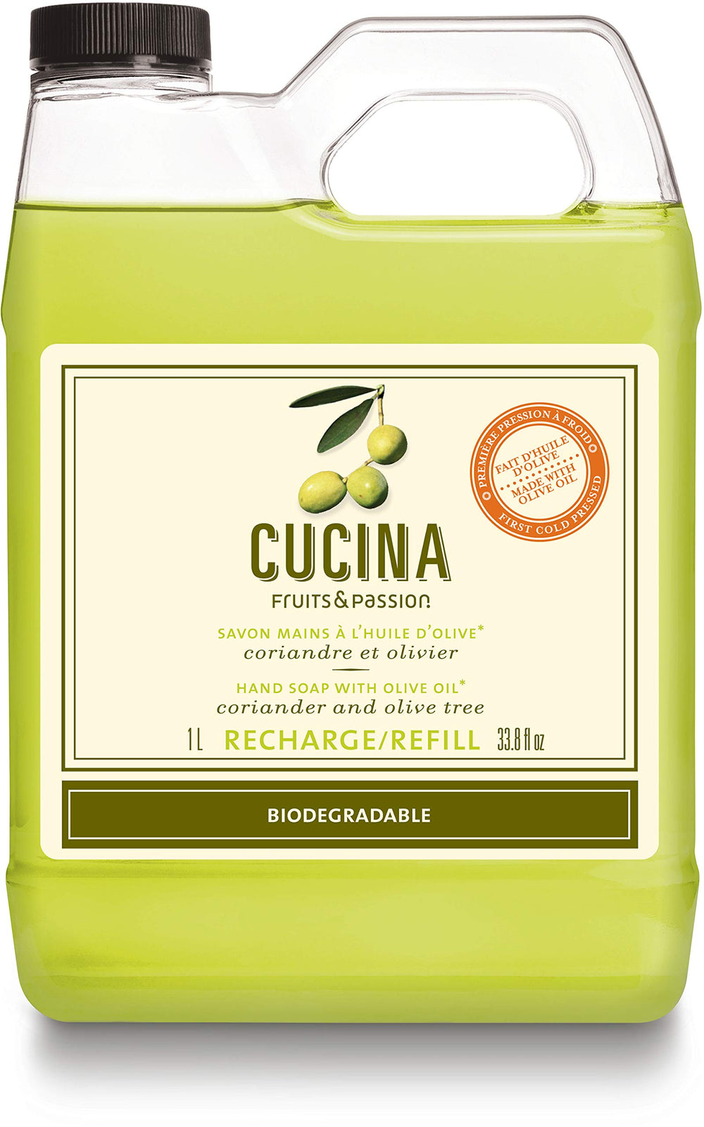 PANZERR Cucina: botella de jabon, aroma cilantro y olivo para cocina