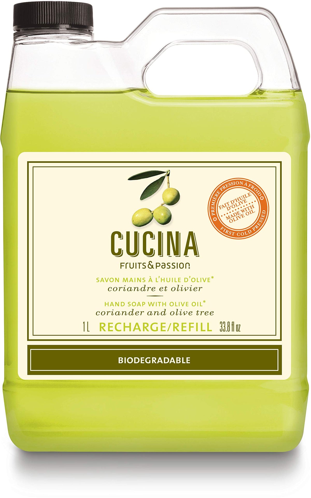 PANZERR Cucina: botella de jabon, aroma cilantro y olivo para cocina