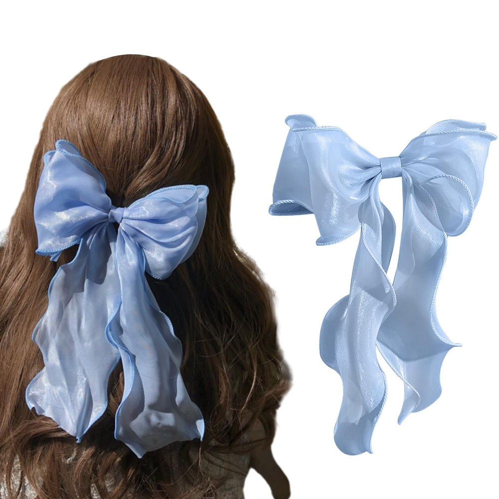 papasgix lazo seda azul frente elegante para look diario.