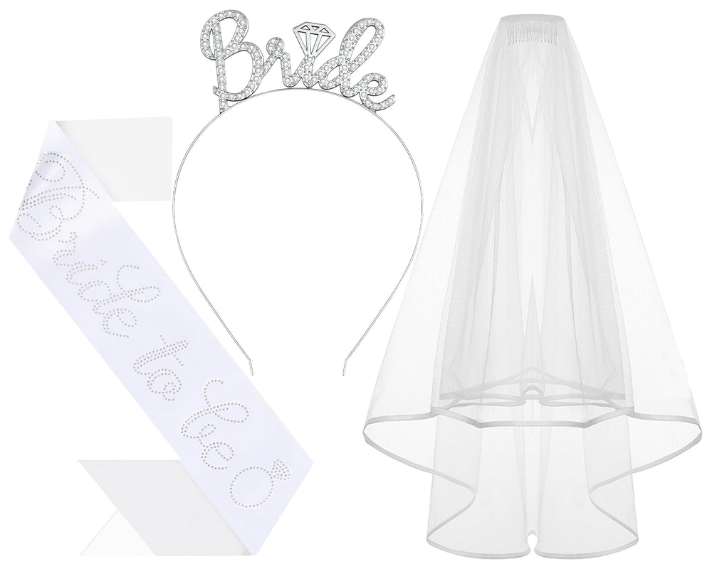 Papoopy diadema-novia-velo-integrado: complemento cómodo y seguro para la despedida de soltera.
