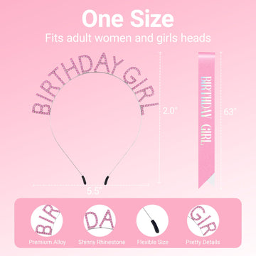 Papoopy lazo de cumpleaños rosa satinada ideal para lucir