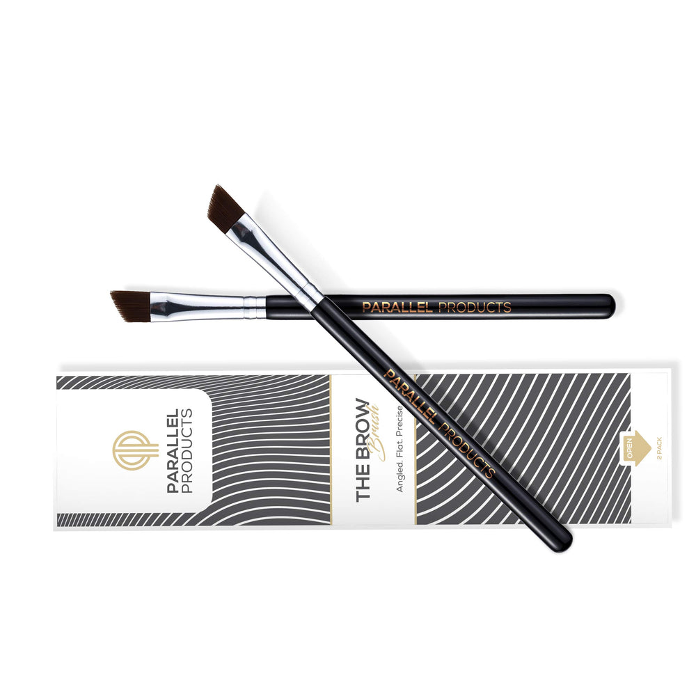 PARALLEL PRODUCTS – cepillo angular para cejas, aplicación de crema con delineado controlado.