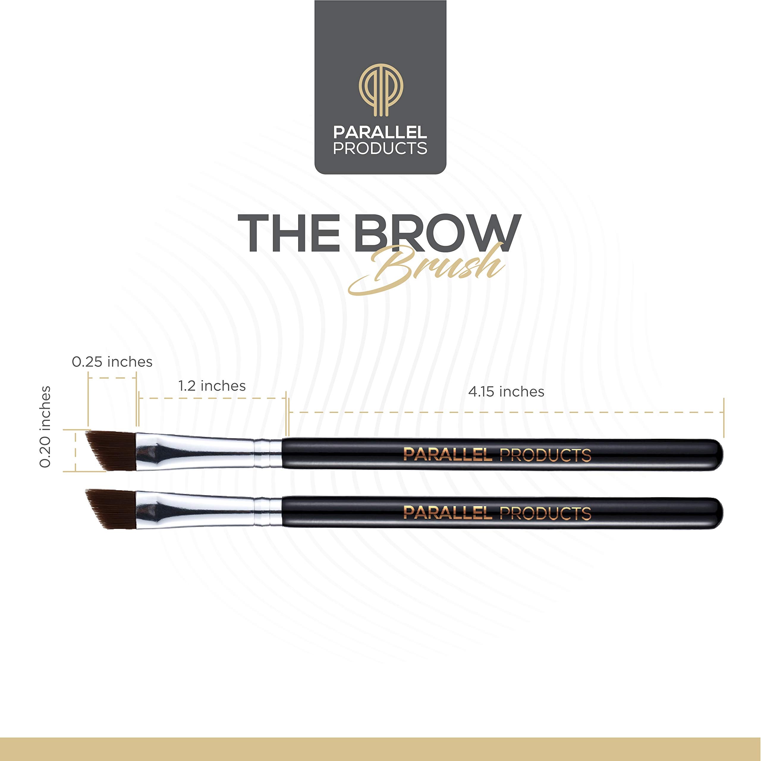 PARALLEL PRODUCTS – cepillo angular para cejas, diseño ergonómico para uso diario.