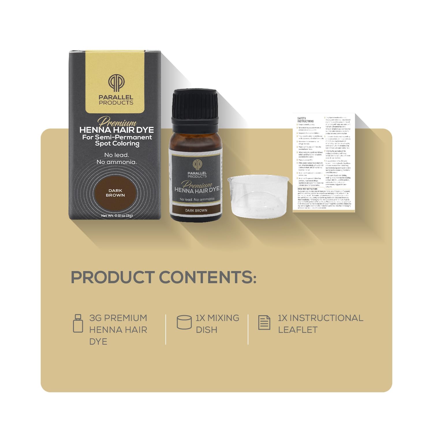 PARALLEL PRODUCTS Spot Color Henna Kit: cuenco mezclador plástico para tintes precisos