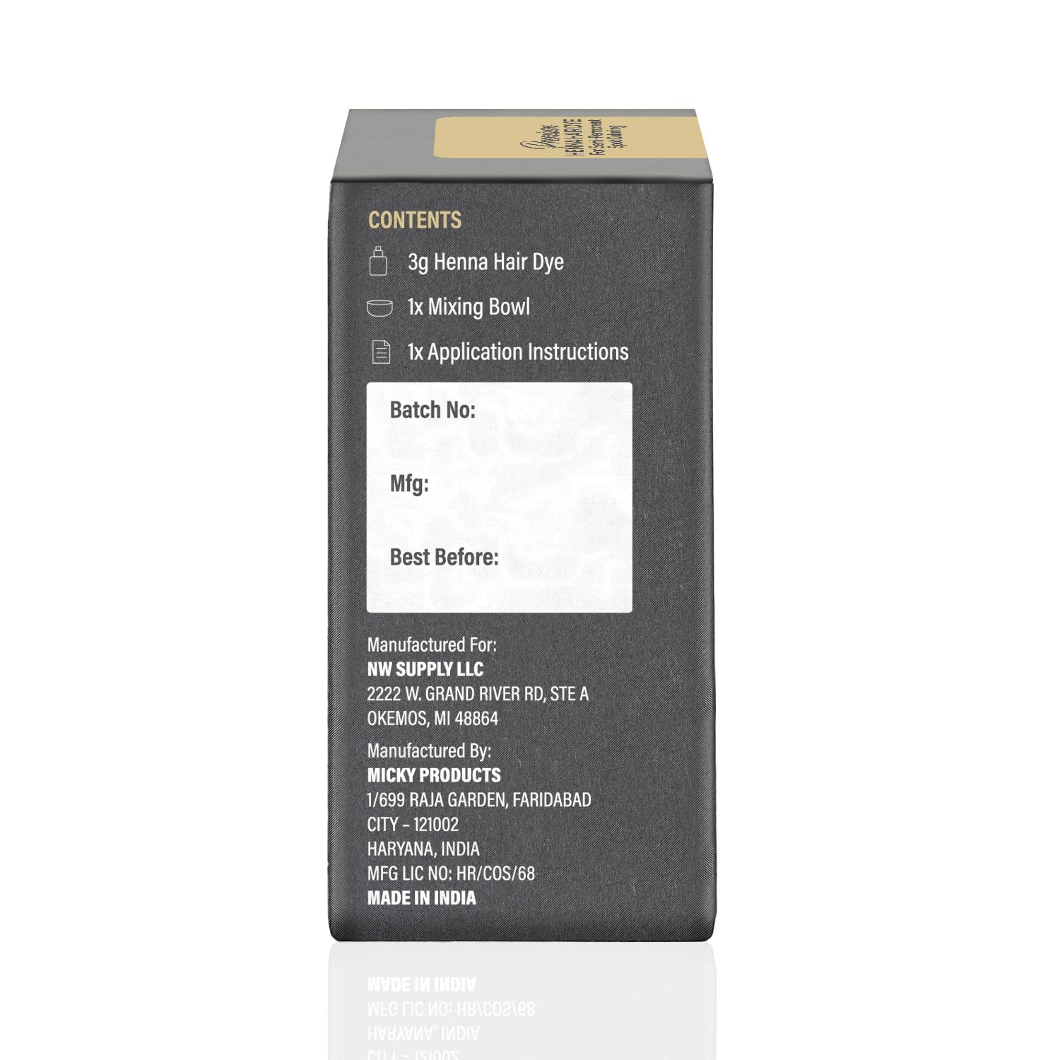 PARALLEL PRODUCTS Spot Color Henna Kit: empaque compacto con todo lo necesario