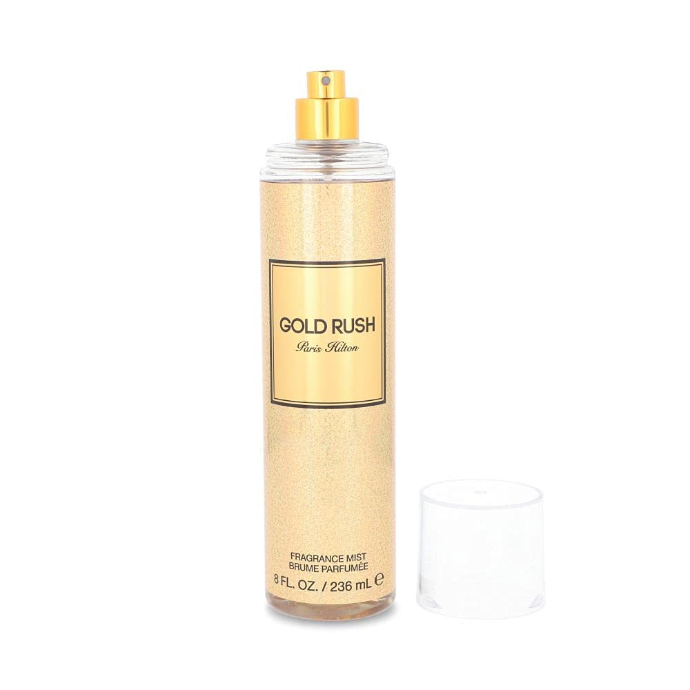 Perfume Paris Hilton Gold Rush para mujer, bruma elegante 8 onzas, ideal para uso diario.