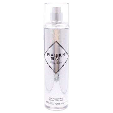 Paris Hilton Platinum Rush, frasco vertido, ideal para empezar tu ritual diario.