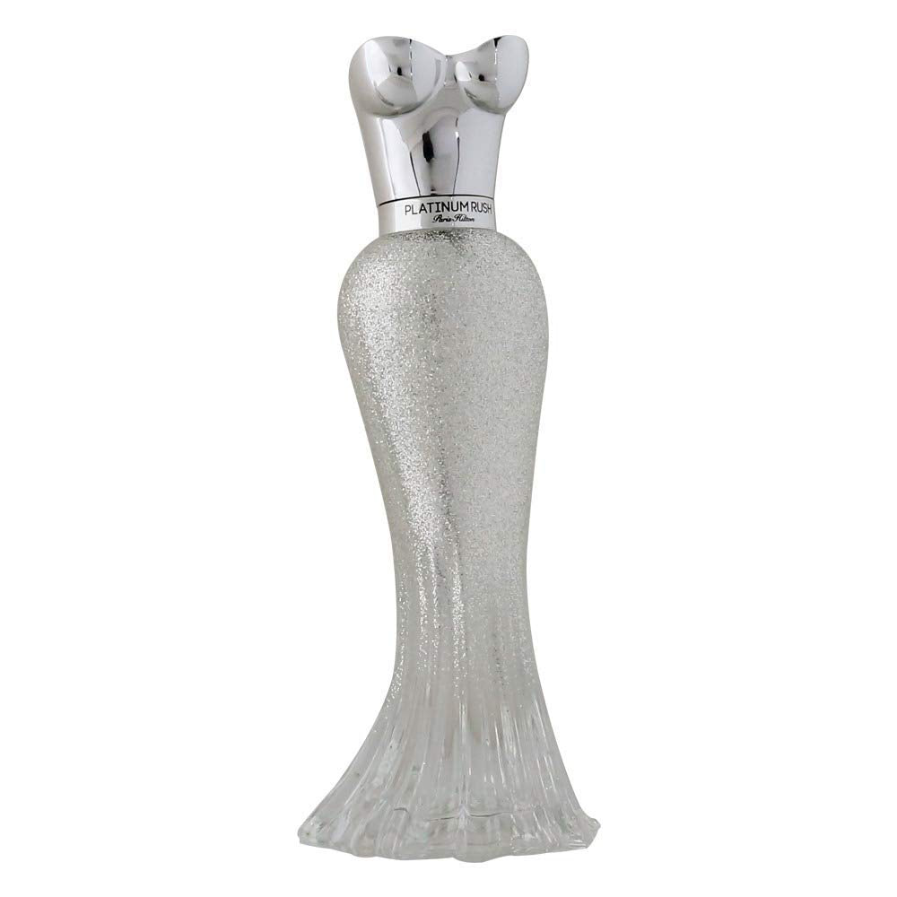 Frasco de Paris Hilton Platinum Rush para mujer, presentación sofisticada para el día