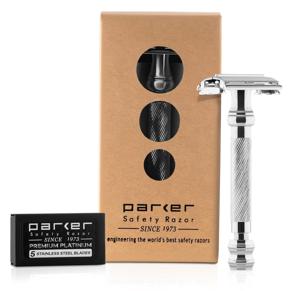 Parker 99R rasoir chrome avec long manche pour un contrôle précis