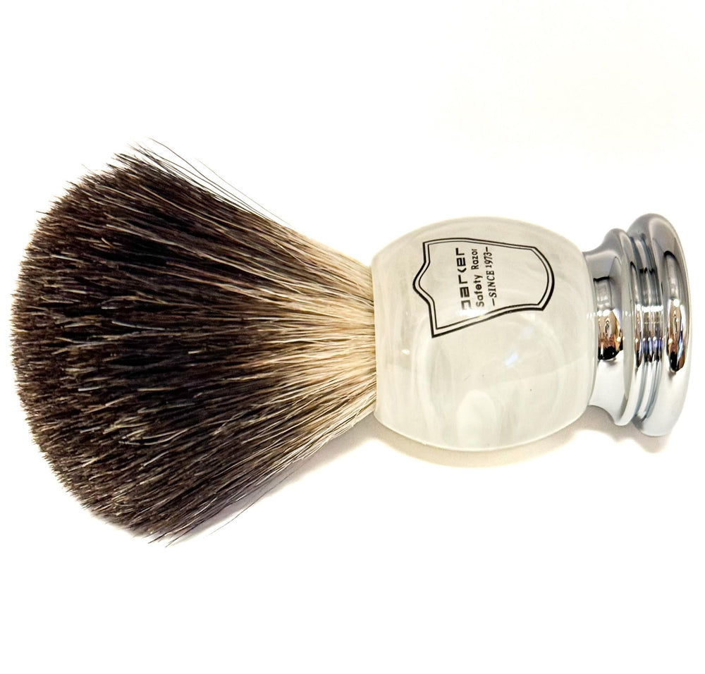 Parker brocha de afeitar con cerdas densas para espuma cremosa y exfoliación suave
