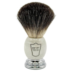 Parker brocha de afeitar con mango marfil moteado para una sensación lujosa