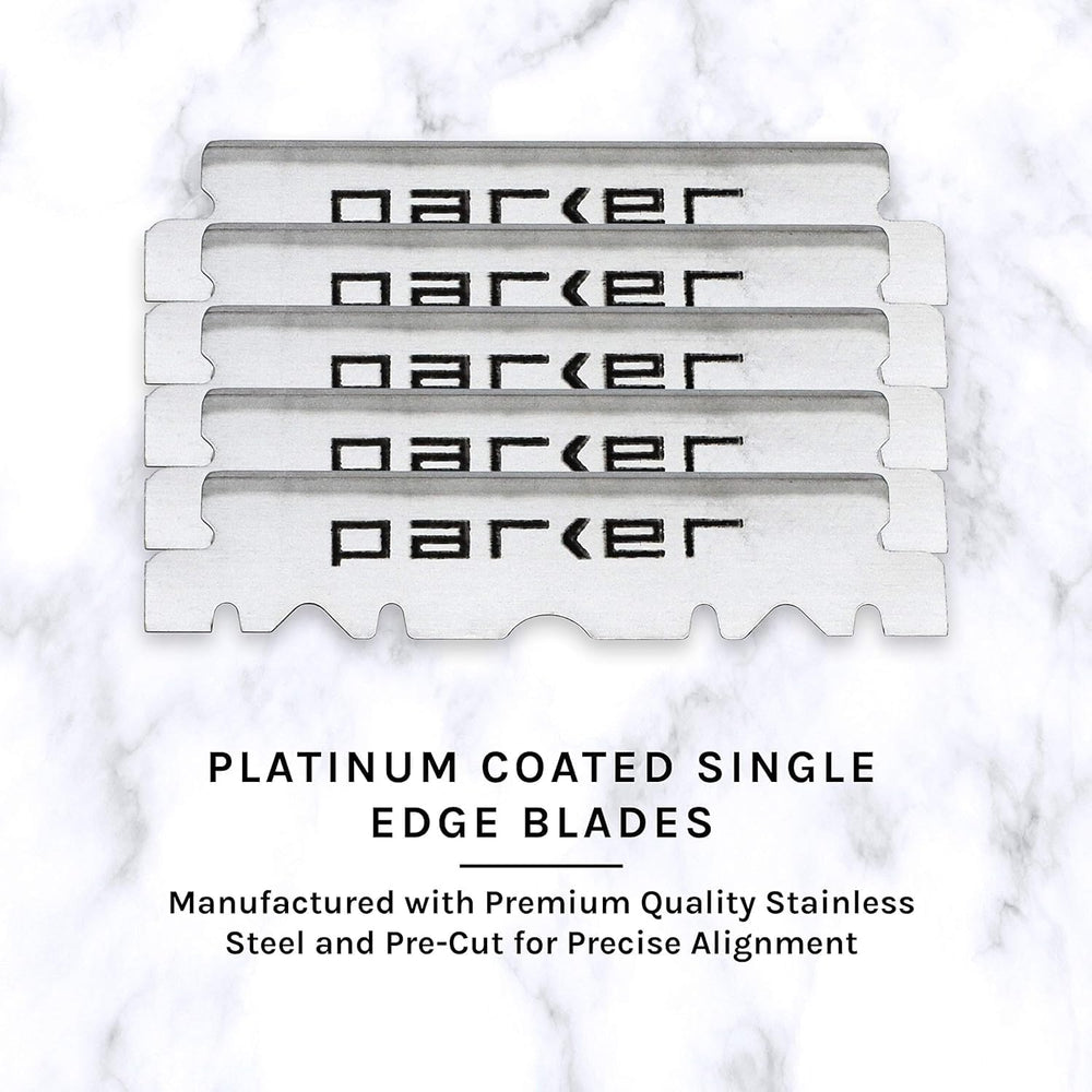 Parker SR1 incluye cinco hojas platino para primeras afeitadas