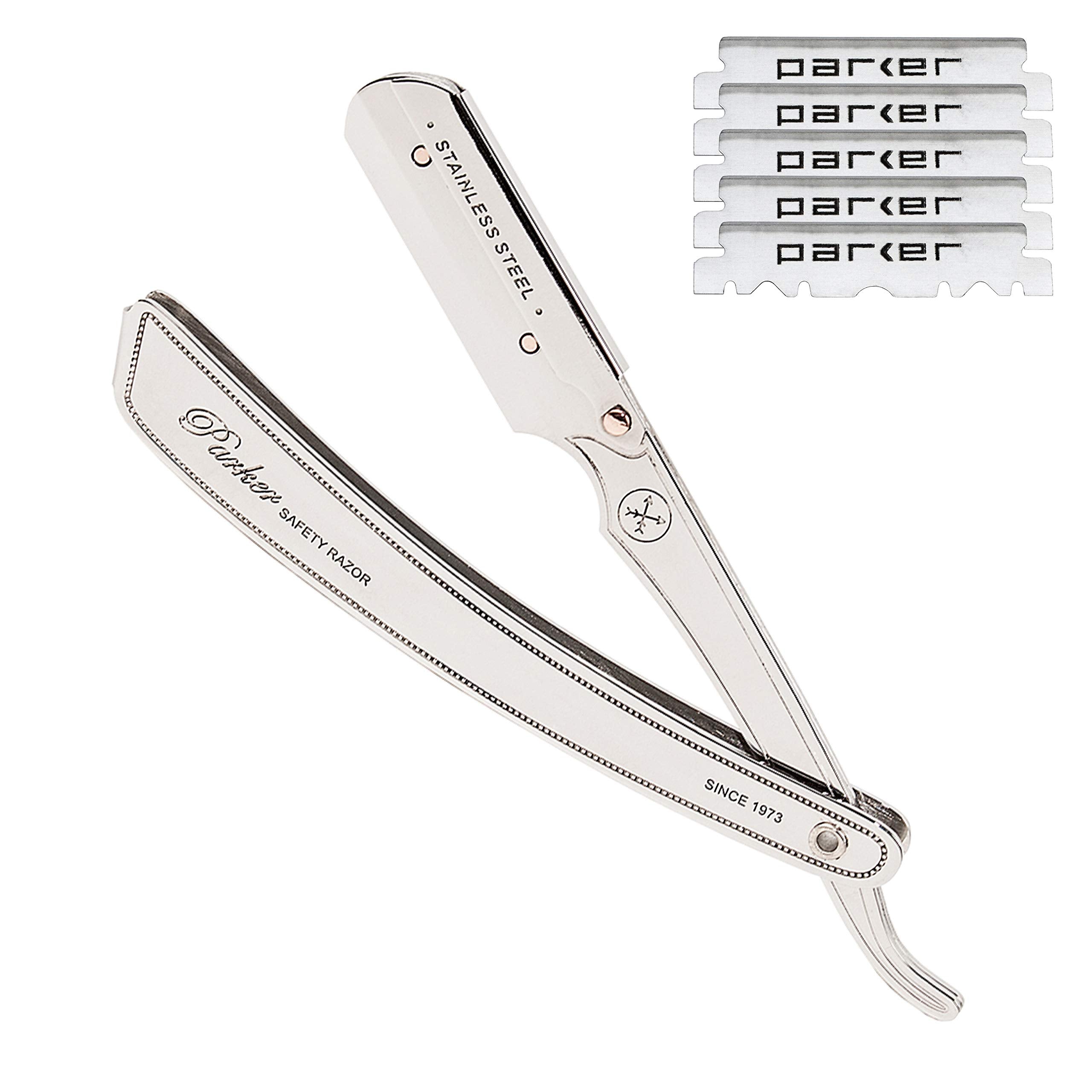 Parker SRX afeitadora recta de acero inoxidable para un afeitado preciso en casa