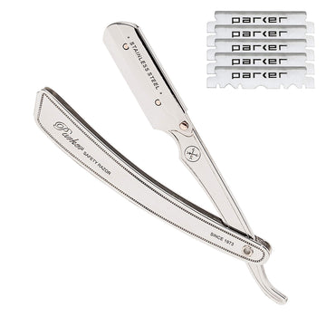 Parker SRX afeitadora recta de acero inoxidable para un afeitado preciso en casa