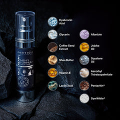 Particle crema rostro hombre con jojoba y ácido hialurónico para hidratación equilibrada.